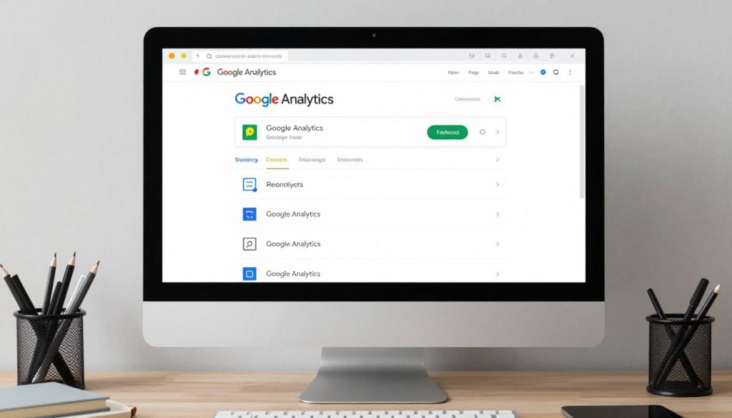 An image showing the step-by-step Google Analytics setup screen on a modern computer monitor with a clean interface.