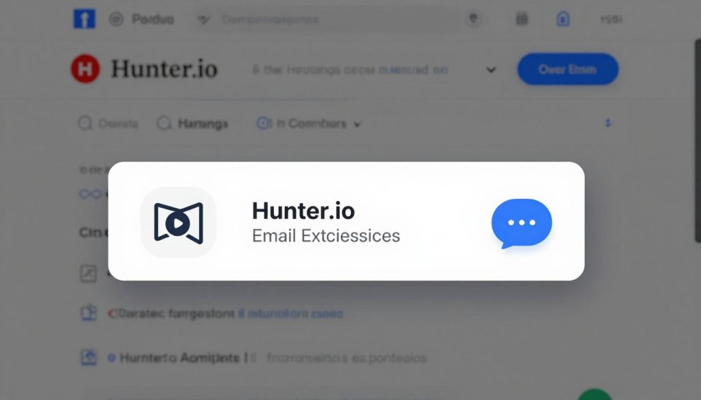 Hunter.io browser extension icon finding professional email addresses on a company website.